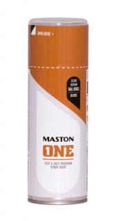 Maston ONE Akrylová farba v spreji Lesklá RAL 8001 Okrovohnedá 400 ml (Spraypaint ONE - Gloss Ochre Brown RAL8001 400ml)