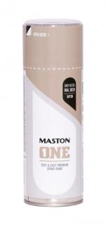 Maston ONE Akrylová farba v spreji Saténová RAL 1019 Sivobéžová 400 ml (Spraypaint ONE - Satin Grey Beige RAL1019 400ml)
