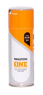 Maston ONE Akrylová farba v spreji Saténová RAL 1028 Žltá 400 ml (Spraypaint ONE - Satin Yellow RAL1028 400ml)