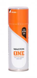 Maston ONE Akrylová farba v spreji Saténová RAL 2004 Oranžová 400 ml (Spraypaint ONE - Satin Orange RAL2004 400ml)