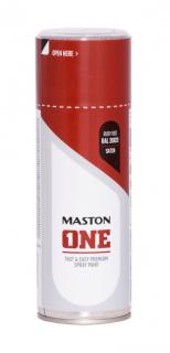Maston ONE Akrylová farba v spreji Saténová RAL 3003 Rubínovočervená 400 ml (Spraypaint ONE - Satin Ruby Red RAL3003 400ml)