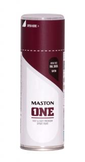 Maston ONE Akrylová farba v spreji Saténová RAL 3005 Vínovočervená 400 ml (Spraypaint ONE - Satin Wine Red RAL3005 400ml)