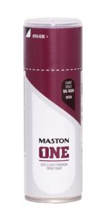 Maston ONE Akrylová farba v spreji Saténová RAL 4004 Bordovofialová 400 ml (Spraypaint ONE - Satin Claret Violet RAL4004 400ml)