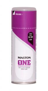 Maston ONE Akrylová farba v spreji Saténová RAL 4006 Purpurová 400 ml (Spraypaint ONE - Sat, Traffic Purple RAL4006 400ml)