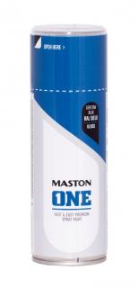 Maston ONE Akrylová farba v spreji Saténová RAL 5010 Horcovomodrá 400 ml (Spraypaint ONE - Satin Gentian Blue RAL5010 400ml)