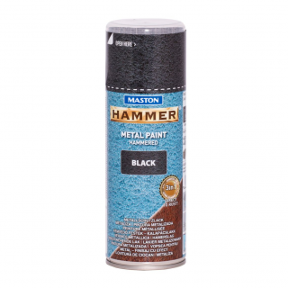 MASTON SPRAYPAINT HAMMER 3 v 1, priamo na hrdzu 400 ml, Hladký lesklý efekt Červená