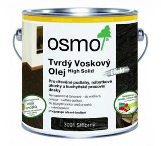 Osmo TVRDÝ VOSKOVÝ OLEJ EFEKT Dekoratívna finálna povrchová úprava tmavého dreva  Strieborná 0,125 L