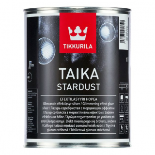 Tikkurila TAIKA STARDUST Matná priesvitná glazúra Strieborná 1 l