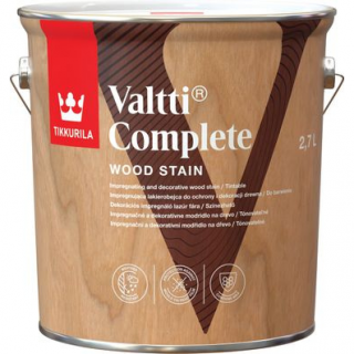 Tikkurila VALTTI COMPLETE  tenkovrstvá lazúra na vonkajšie drevo s voskom  2,7 l