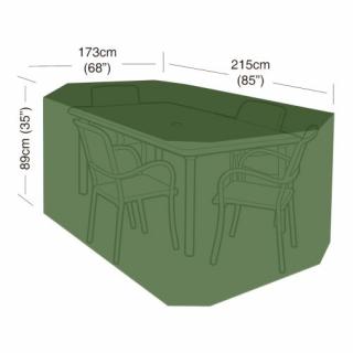 Krycia plachta na set 4 stoličiek+obdĺž.stôl 215 x 173 x 89 cm, PE 90g/m2