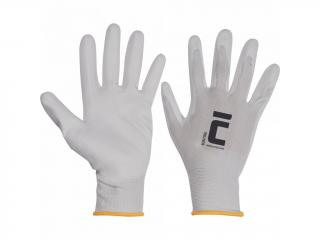 Povrstvené pracovné rukavice BUNTING, biele vel. 7