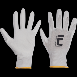 Pracovné povrstvené rukavice BUNTING Evolution/ BUCK, biele vel. 6