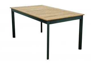 Stôl CONCEPT, rozkladacia, s teakovou doskou
