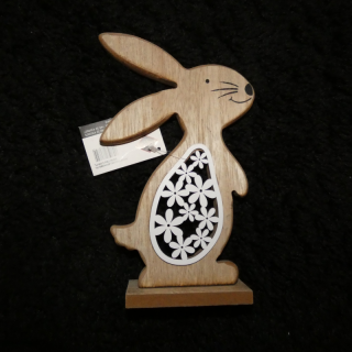 Veľkonočná dekorácia Zajačik - drevená