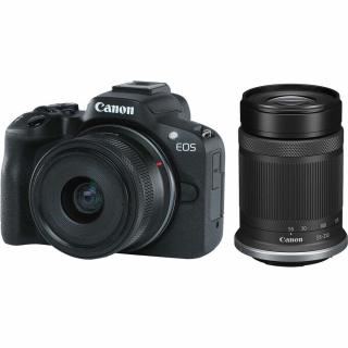 Canon EOS R50 + 18-45 mm f/4.5-6.3 IS STM + 55-210 mm f/5-7.1IS STM  +  cashback 30 €