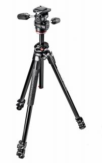 Manfrotto 290 Dual Aluminium 3-Section Tripod Kit with 804 3-Way Head