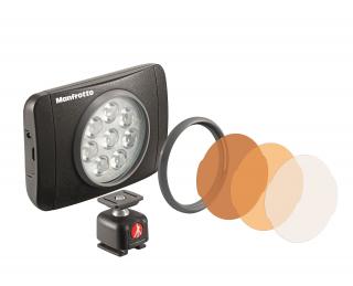 Manfrotto LED Light Lumimuse 8 LED, black, snap-fit filter mount