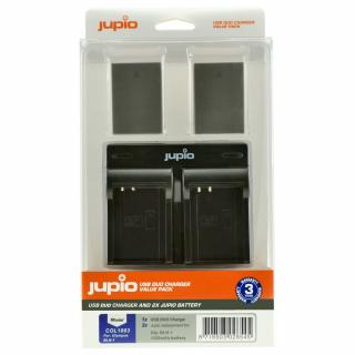 Set Jupio 2x BLN-1 (BLN1) + USB duálna nabíjačka