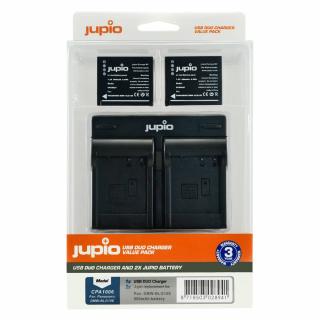 Set Jupio 2x DMW-BLG10 + USB duálna nabíjačka