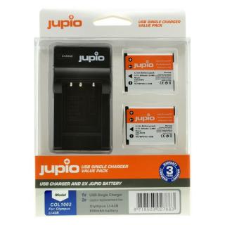 Set Jupio 2x Li-40B (Li-42B/NP45/D-Li63/EN-EL10 ) + USB nabíjačka