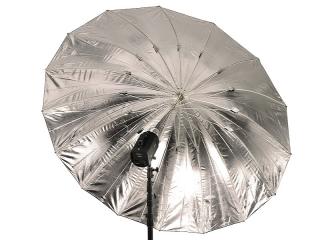 Štúdiový dáždnik BS-185 / čierny-strieborný 185 cm, Terronic