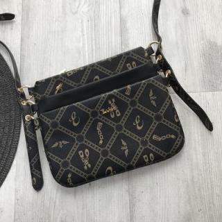 Crossbody kabelka čierna trojdielna ESLEE X577