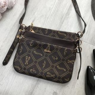 Crossbody kabelka hnedá trojdielna ESLEE X576