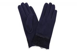 Dámske rukavice modré s krajkou PRIUS