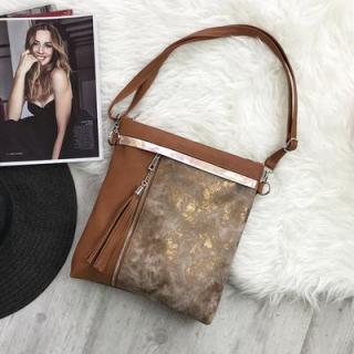 Kabelka crossbody hnedo-medená L. BIAGGI X397