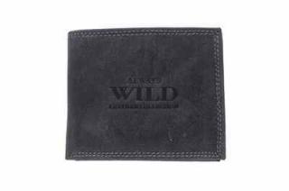 Pánska kožená peňaženka WILD čierna matná U328