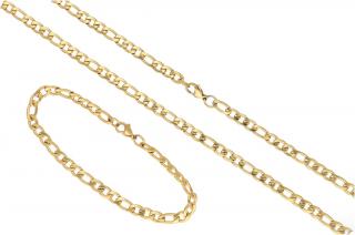 Pánsky set šperkov z chirurgickej ocele zlatý B584