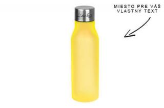 Plastová fľaša s gumovým povrchom žltá 550 ml