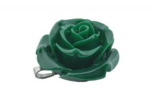 Prívesok  keramický kvet zelený