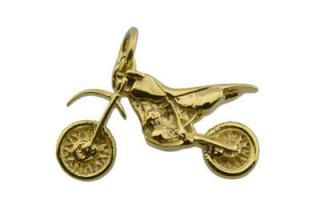 Prívesok z ocele zlatý motorka F182
