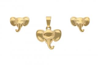 Set šperkov z ocele zlatý SLON K435