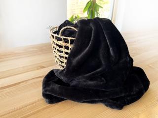 Mikroplyšová deka - Čierna