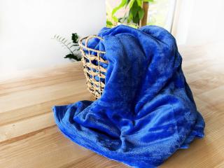 Mikroplyšová deka - modrá