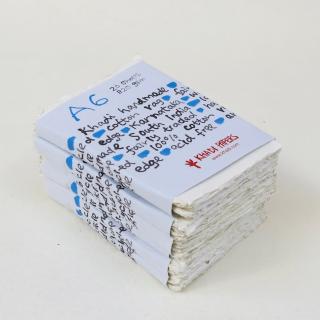 Bavlnený A6 papier Khadi - biely, stredne zrnitý, 320g, 1ks