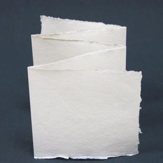 Bavlnený papier 15x15cm Khadi - leporelo, zrnitý, 210g, 5ks