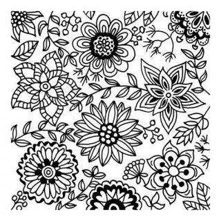 CERNIT polymérová textúra 9x9cm - kvety