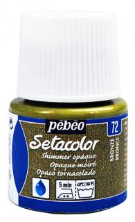 Farby na textil Pebeo Setacolor Opaque - 72 Shimmer bronze, 45 ml