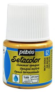 Farby na textil Pebeo Setacolor Opaque Shimmer, 45 ml