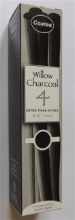 Prírodný uhlík Coates Willow, 12-14 mm, 4 ks