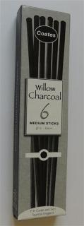 Prírodný uhlík Coates Willow, 5-6 mm, 6 ks
