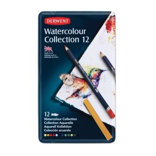 Sada 12 farebných akvarelových ceruziek WATERCOLOUR COLLECTION DERWENT