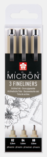 Sada 3 technických fixiek Pigma Micron
