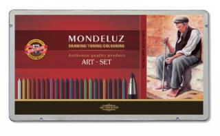 Sada 36 umeleckých akvarelových ceruziek MONDELUZ ART SET v plechu