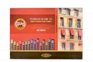 Sada 36 umeleckých suchých pastelov TOISON D´OR - okrúhle
