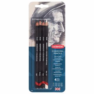 Sada 4 uhlíkových ceruziek DERWENT