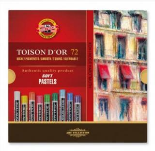 Sada 72 umeleckých suchých pastelov TOISON D´OR - okrúhle